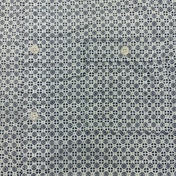 Reyn Spooner Hawaiian Shirt Mens Small Japanese Geometric Circle Crest Pocket - Picture 4 of 8